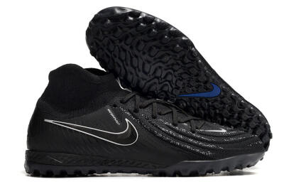 Nike Phantom Luna Elite NU TF High-Tops Soccer Shoes - Black/White/Blue