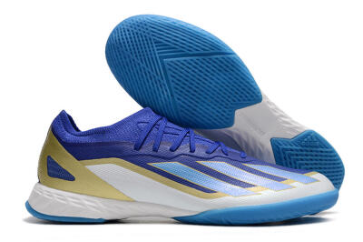 Adidas X Crazyfast.1 Messi IC Low-Tops Soccer Shoes - Blue/Jade/Gold/White