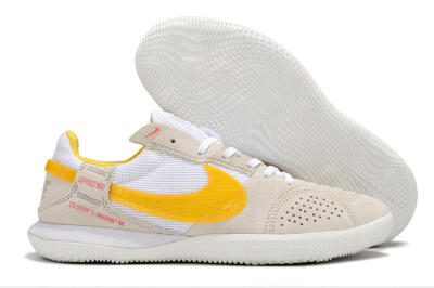 Nike Street Gato IC Low-Tops Soccer Shoes - Beige/Yellow/White