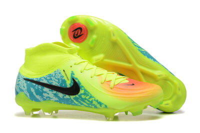 Nike Phantom Luna Elite NU FG High-Tops Soccer Cleats - Yellow/Orange/Black