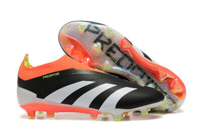 Adidas Predator Accuracy+ Laceless FG Low-Tops Soccer Cleats - Black/White/Orange