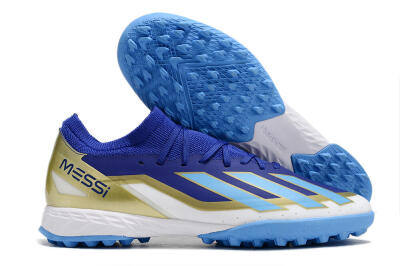 Adidas X Crazyfast.3 Messi TF Low-Tops Soccer Shoes - Blue/White/Gold