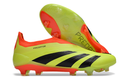 Adidas Predator Accuracy+ Laceless FG Low-Tops Soccer Cleats - Yellow/Black/Orange