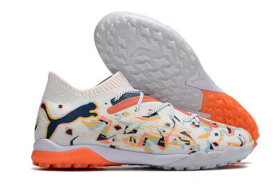 Puma Future Ultimate TF Low-Tops Soccer Shoes - White/Yellow/Black