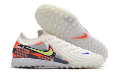 Nike Phantom GX 2 Elite TF Low-Tops Soccer Shoes - White/Yellow/Blue/Orange