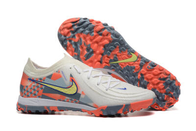 Nike Phantom GX 2 Elite TF Low-Tops Soccer Shoes - White/Blue/Yellow/Orange
