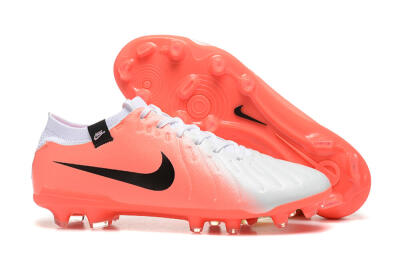 Nike Tiempo Legend 10 Elite FG Low-Tops Soccer Cleats - White/Pink/Black