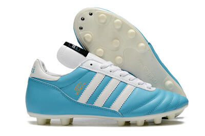 Adidas Copa Mundial FG Low-Tops Soccer Cleats - Blue/White/Gold
