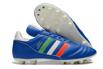 Adidas Copa Mundial FG Low-Tops Soccer Cleats - Blue/Green/White/Red