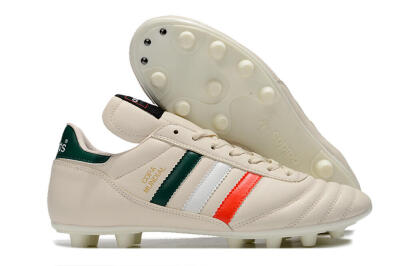 Adidas Copa Mundial FG Low-Tops Soccer Cleats - Beige/Green/White/Red