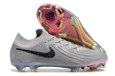 Nike Phantom Luna Elite NU FG Low-Tops Soccer Cleats - Grey/Black/Blue