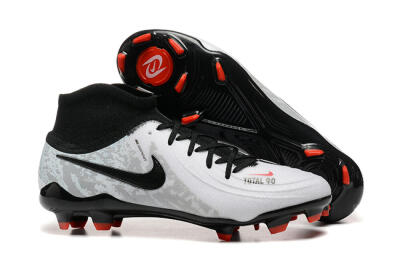 Nike Phantom Luna Elite FG High-Tops Soccer Cleats - White/Red/Black/Grey