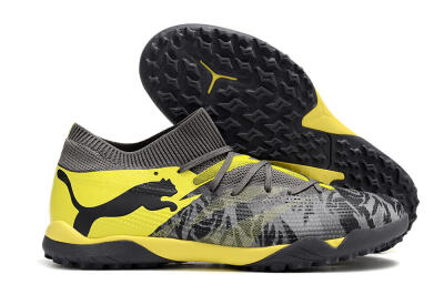Puma Future Ultimate TF Low-Tops Soccer Shoes - Black/Grey/Yellow