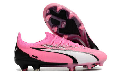 Puma Ultra Ultimate FG Low-Tops Soccer Cleats - Pink/White/Black