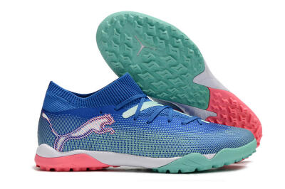 Puma Future Ultimate TF Low-Tops Soccer Shoes - Blue/White/Pink