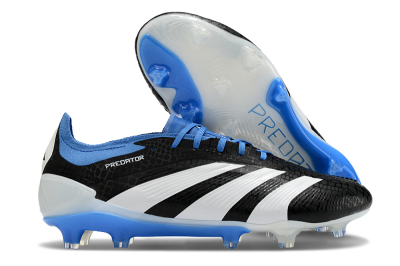 Adidas Predator Accuracy+ FG Low-Tops Soccer Cleats - Black/White/Blue