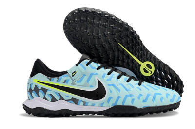 Nike Tiempo Legend 10 Pro TF Low-Tops Soccer Shoes - Blue/Black/Yellow