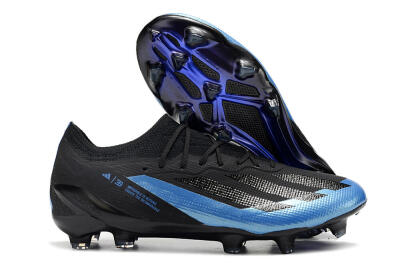 Adidas X Crazyfast.1 FG Low-Tops Soccer Cleats - Black/Blue/Gold