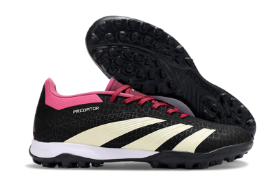 Adidas Predator 24 Elite TF Low-Tops Soccer Cleats - Black/Beige/Pink