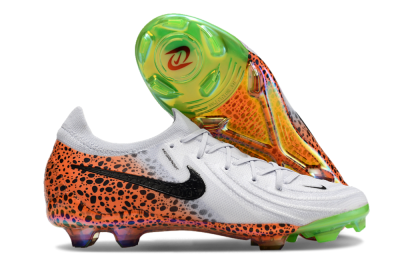 Nike Phantom Luna Elite FG Low-Tops Soccer Cleats - Grey/Orange/Black
