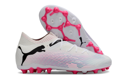 Puma Future Ultimate MG Low-Tops Soccer Cleats - White/Black/Pink