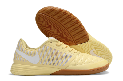 Nike Lunar Gato 2 IC Low-Tops Soccer Shoes - Yellow/White/Brown