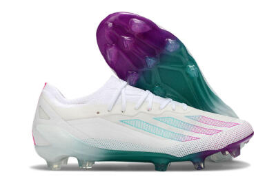Adidas X23 crazyfast.1 Messi FG Low-Tops Soccer Cleats - White/Pink/Green