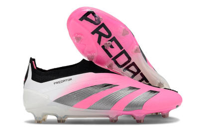 Adidas Predator Accuracy+ FG Low-Tops Soccer Cleats - Pink/Black/White