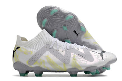 Puma Future Ultimate FG Low-Tops Soccer Cleats - White/Black