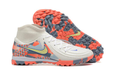 Nike Phantom Luna 2 Elite TF High-Tops Soccer Shoes - White/Pink/Yellow