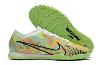 Nike Air Zoom Mercurial Vapor 15 Elite IC Low-Tops Soccer Shoes - Green/Orange/Black