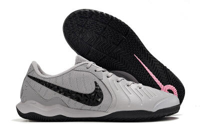 Nike Tiempo Legend 10 Academy IC Low-Tops Soccer Shoes - Grey/Black/Pink