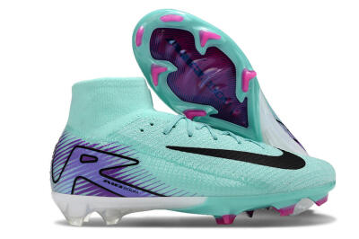 Nike Air Zoom Mercurial Superfly 10 Elite FG High-Tops Soccer Cleats - Jade/Black/Purple