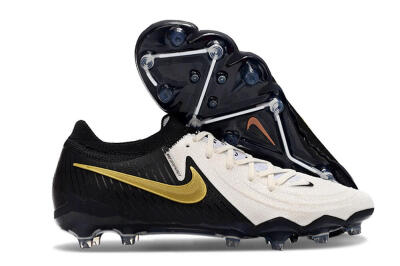 Nike Phantom Luna Elite AG Low-Tops Soccer Cleats - White/Black/Gold