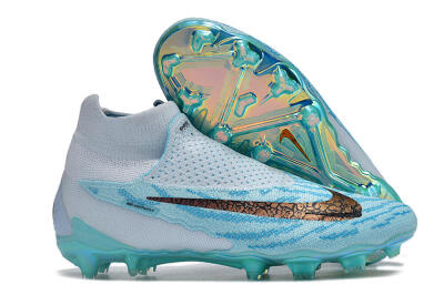 Nike Phantom GX Elite FG High-Tops Soccer Cleats - Jade/Black/Gold