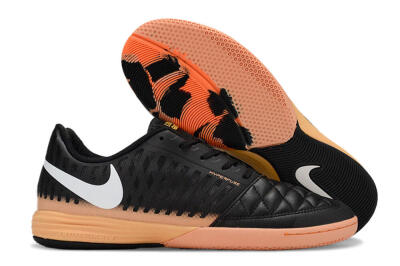 Nike Lunar Gato 2 IC Low-Tops Soccer Shoes - Black/White/Yellow