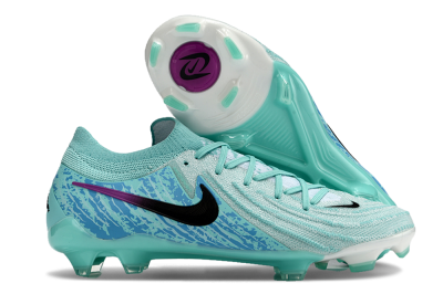 Nike Phantom Luna 2 Elite LV8 FG Low-Tops Soccer Cleats - Jade/Black/Purple