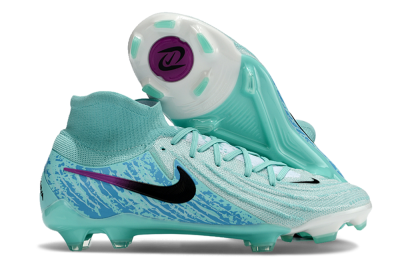 Nike Phantom Luna 2 Elite LV8 FG High-Tops Soccer Cleats - Jade/Black/Purple