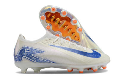 Nike Air Zoom Mercurial Vapor 16 Elite AG Low-Tops Soccer Cleats - Beige/Blue