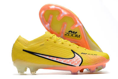 Nike Air Zoom Mercurial Vapor 15 Elite FG Low-Tops Soccer Cleats - Yellow/Pink