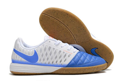 Nike Lunar Gato 2 IC Low-Tops Soccer Shoes - White/Blue