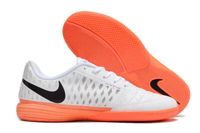 Nike Lunar Gato 2 IC Low-Tops Soccer Shoes - White/Black/Orange
