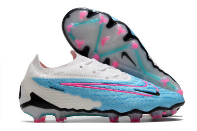 Nike Phantom GX Elite FG Low-Tops Soccer Cleats - Blue/White/Pink