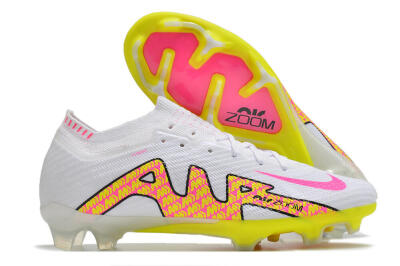Nike Air Zoom Mercurial Vapor 15 Elite FG Low-Tops Soccer Cleats - White/Orange