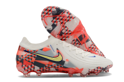 Nike Phantom Luna Elite AG Low-Tops Soccer Cleats - White/Red/Yellow