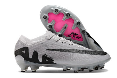 Nike Air Zoom Mercurial Vapor 15 Elite AG Low-Tops Soccer Cleats - Grey/Black/Pink