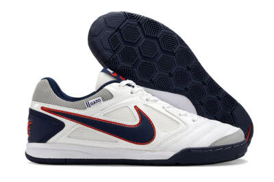 Supre x Nike SB Gato IC Low-Tops Soccer Shoes - White/Black/Red/Blue