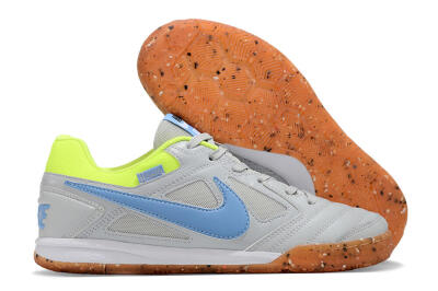 Supre x Nike SB Gato IC Low-Tops Soccer Shoes - Grey/Blue/Yellow