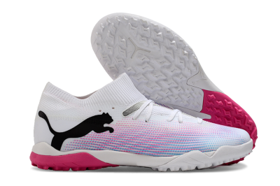 Puma Future Ultimate TF Low-Tops Soccer Shoes - White/Pink/Blue/Black