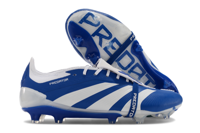 Adidas Predator Elite Foldover Tongue FG Low-Tops Soccer Cleats - Blue/white/Beige